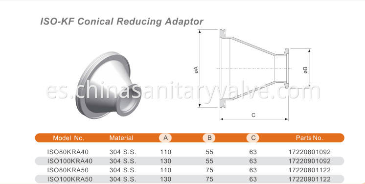 ISO-KF Conical Reducing Adapter